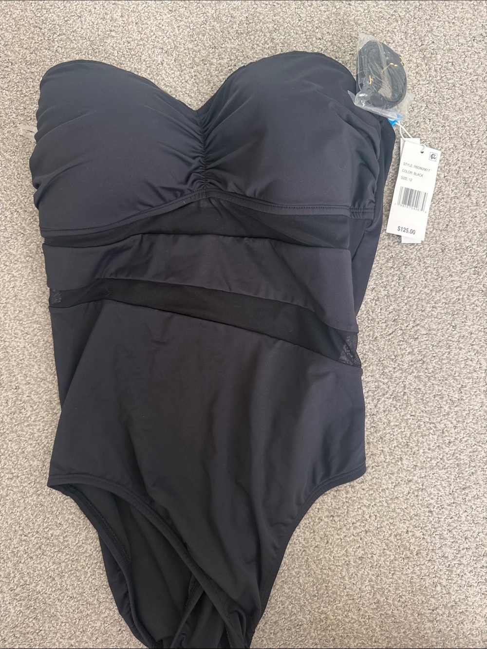 Bleu Rod Beattie Black Strapless One-Piece Swimsuit